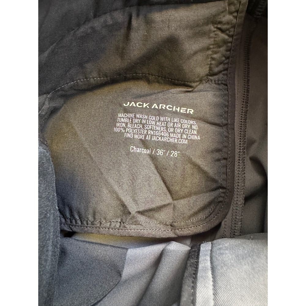 Jack Archer Jetsetter Tech Pant 36 x 28 Charcoal Gray Golf Performance Travel - Picture 7 of 9